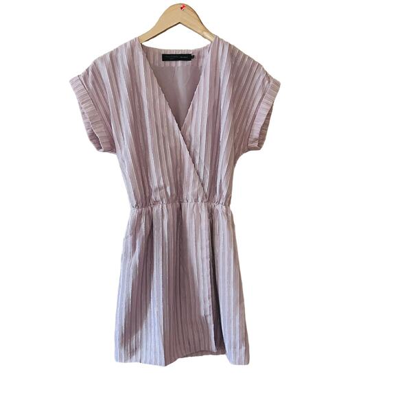 House Of Harlow Revolve Lora Striped Faux Wrap Dress Size Small Pink - Picture 4 of 10